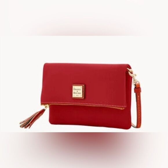 DOONEY & BOURKE PEBBLE GRAIN LEATHER FOLDOVER ZIP CROSSBODY NWT - Picture 13 of 16